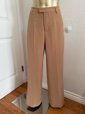 JLUXLABEL Wide Leg Pants in Camel Brown S